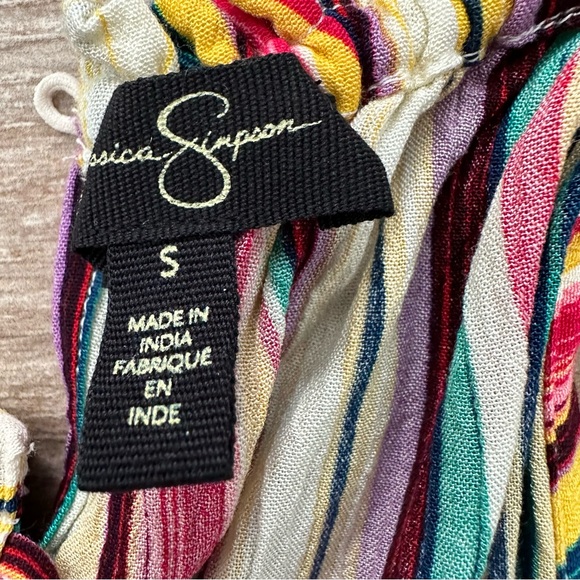 Jessica Simpson Sleeveless Halter top, White Smoke with Torrid Stripe, Size S - Picture 5 of 12